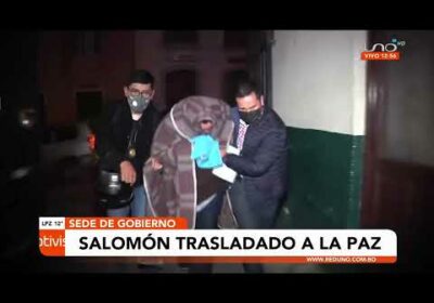 Pablo Salomón es trasladado a La Paz acusado de asociación delictiva