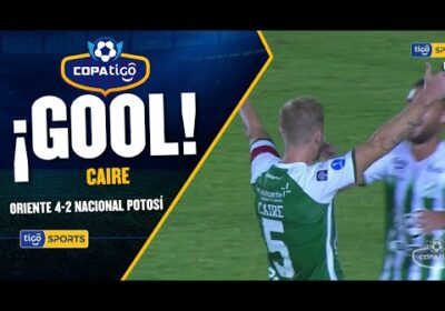 ¡Gol de Oriente Petrolero! Maximiliano Caire marca el cuarto gol después de un remate de tiro libre.