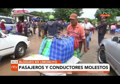 Pasajeros y conductores afectados por bloqueo en Limoncito