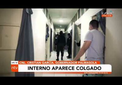 Interno de Palmasola aparece colgado