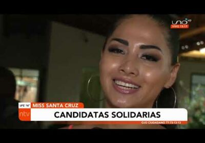 Candidatas al Miss Santa Cruz mostraron su solidaridad en Saavedra