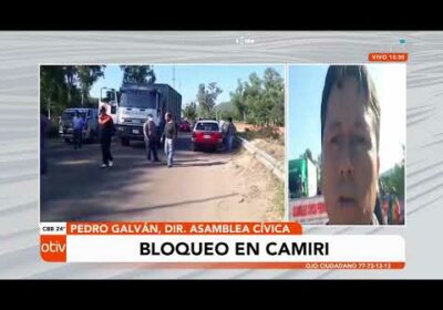 Bloquean carretera a Camiri