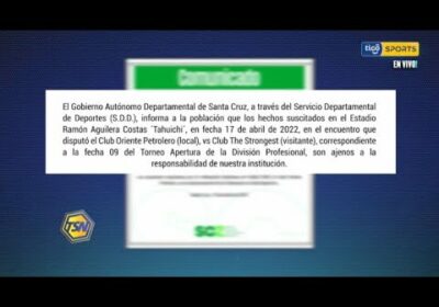 La Gobernación de Santa Cruz se manifestó con respecto a los actos vandálicos del domingo.