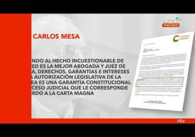 Carlos Mesa se pronuncia ante la carta de Áñez