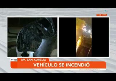 #SantaCruz | Registran incendio de un auto en el 4to anillo San Aurelio