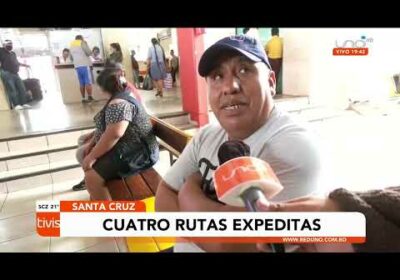 Cuatro rutas de Santa Cruz están expeditas