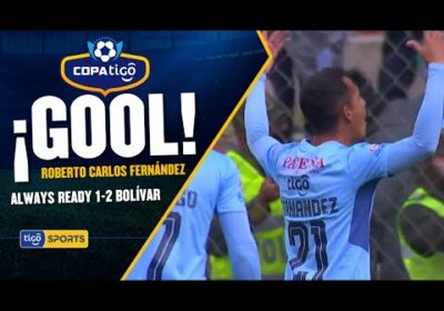 ¡Gol de Bolívar! Roberto Carlos Fernández conecta de zurda y anota para la ‘Academia’.