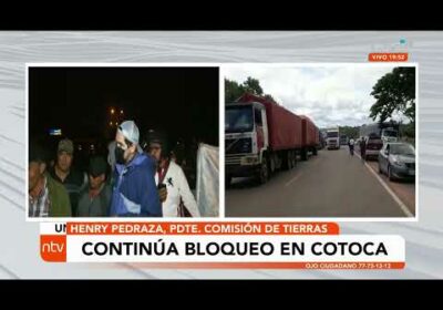 Bloqueo en Cotoca por conciliación de limites continúa