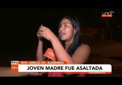 Atracan a una joven madre con su bebé en la av. Alemania