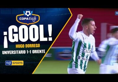 ¡Gol de Oriente! Hugo Dorrego sacó un potente disparo para anotar el gol del empate en el Patria