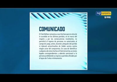 Bolívar no tolerará actos o insultos de índole racista. Advierte con acciones legales y sanciones.