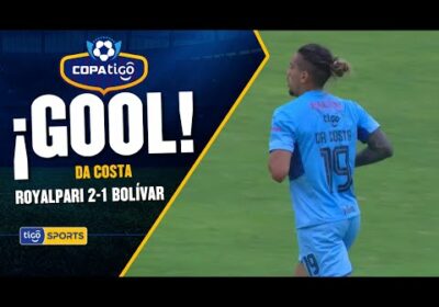 ¡Gol de Bolívar! Francisco Da Costa se eleva bien para descontar el marcador a favor de la Academia