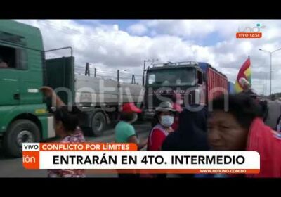 Bloqueo en carretera a Cotoca