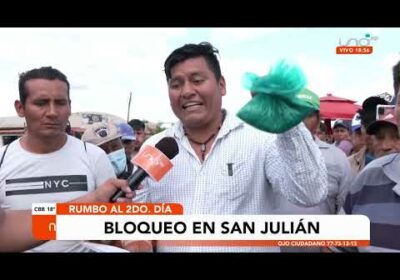 Continua el bloqueo en el municipio de San Julián