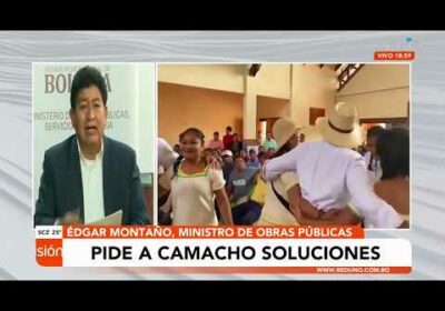 Ministro de Obras Publicas pide soluciones a Camacho