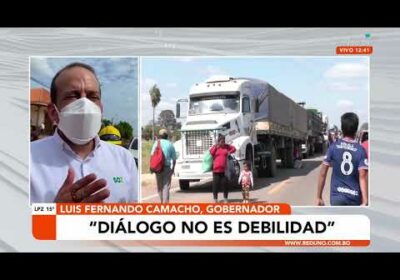 Camacho insiste en que el bloqueo es una medida de protesta política