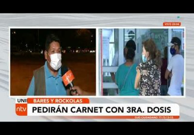 Pedirán carnet con 3ra dosis para ingreso a lugares cerrados