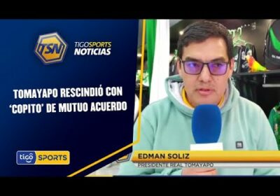 Tomayapo rescindió con ‘Copito’ de mutuo acuerdo. A esta hora la dirigencia analiza un nuevo DT.