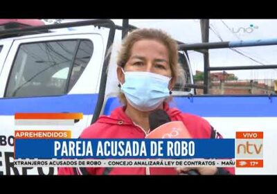 Pareja de venezolanos fueron capturados por vecinos en el mercado El Retoño acusados de robo