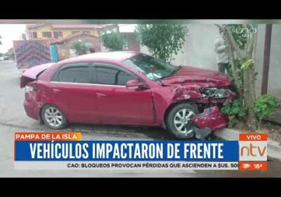 Dos vehículos impactaron de frente en la zona de La Pampa