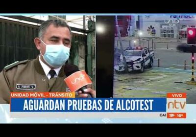 Aguardan test de alcoholemia de policía que protagonizó un accidente