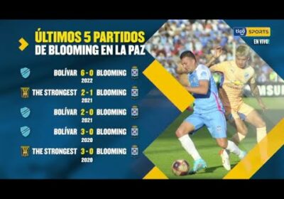 Estos son los últimos 5 partidos de Blooming en La Paz.