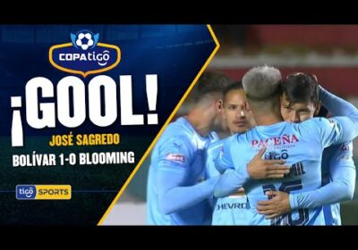 ¡Gol de Bolívar! José Sagredo aprovecha un balón suelto dentro del área para abrir el marcador.