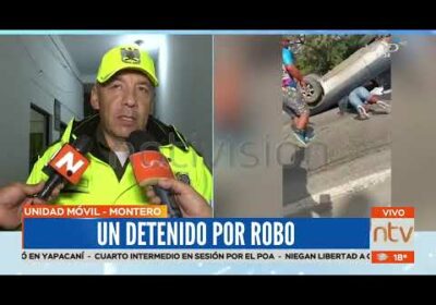 ¡Robaron un vehículo y se volcaron!