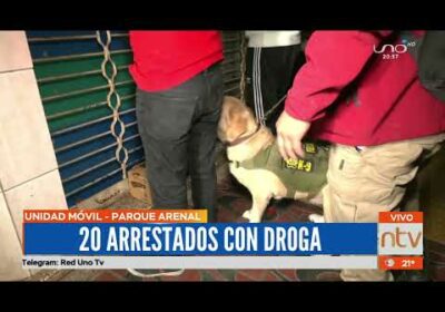 20 arrestados con droga en operativo policial