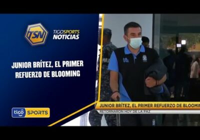 Junior Brítez, el primer refuerzo de Blooming. Retornaron hoy en La Paz.