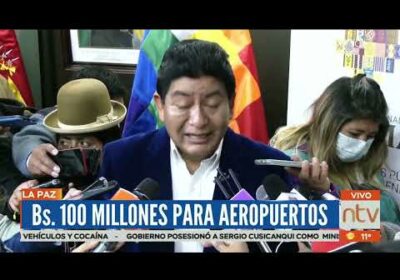 Ministro de obras públicas anuncia construcción de aeropuertos.