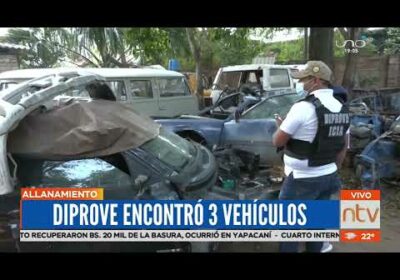 Diprove encuentra 3 vehículos en Santa Cruz de procedencia chilena que estarán en investigación