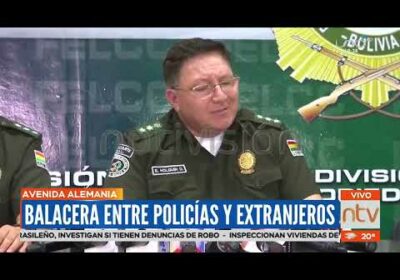 Balacera entre Policías y Extranjeros en la Av. Alemana en Santa Cruz