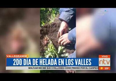 Registran heladas en los valles cruceños