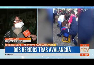 Dos heridos tras avalancha en la Gobernación