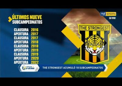 The Strongest acumuló 18 subcampeonatos.