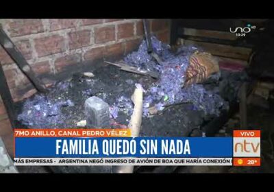 Familia quedó en la nada a causa de un incendio
