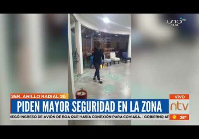 Piden mayor seguridad en la radial 13, tras segundo robo en un  salón