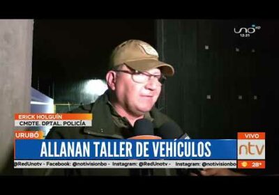 Allanan taller de vehículos