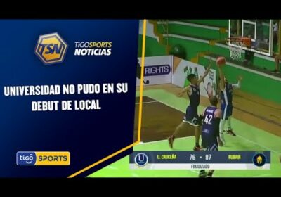 Universidad no pudo en su debut de local. Rubair ganó por 11 puntos de diferencia.