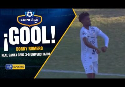 ¡Gol de Real Santa Cruz! Dorny Romero no falla desde el punto penal y marca su primer triplete