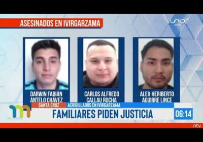 Familiares de una de las víctimas del triple asesinato en Ivirgarzama piden justicia.