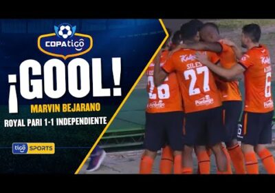 ¡Gol de Royal Pari! Marvin Bejarano caza un balón del área para sacar el disparo con izquierda