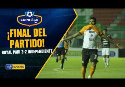 ¡Final del partido! Royal Pari logró vencer de manera agónica a Independiente en Santa Cruz.