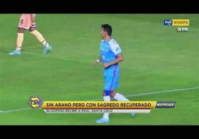 #TigoSportsNoticias 🚨 Sin Arano pero con Sagredo recuperado, Blooming recibe a Real Santa Cruz.