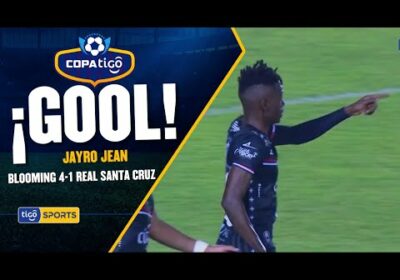 ¡Gol de Real Santa Cruz! Jayro Jean sacó un remate cruzado para descontar el marcador