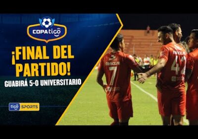 ¡Final del partido! Guabirá ganó su primer partido y lo hizo con goleada sobre Universitario.