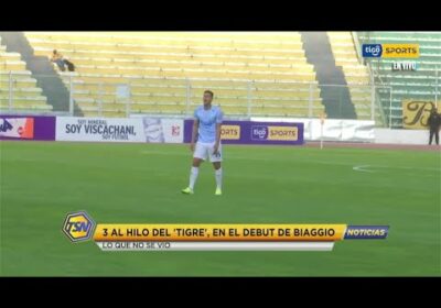 3 al hilo del Tigre, en el debut de Biaggio. Los que no se vio en el encuentro del Tigre vs. Guabirá