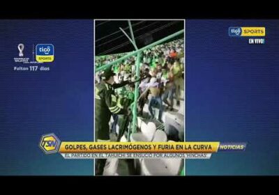 #TigoSportsNoticias 🚨 Golpes, gases lacrimógenos y furia en la curva.