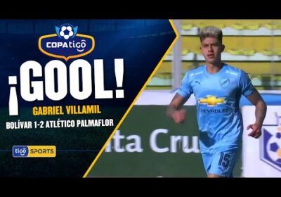 ¡Gol de Bolívar! Gabriel Villamil saca un remate a larga distancia para descontar en el marcador.